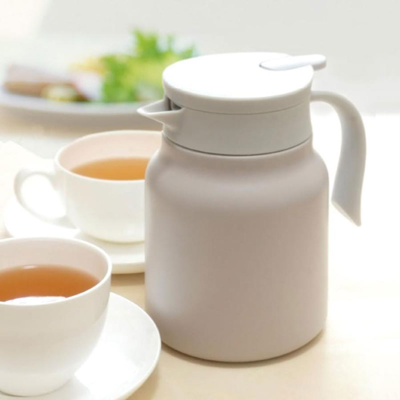 Bình giữ nhiệt Living 1L (Beige) Kèm lưới lọc trà SUS 304 thương hiệu LIVING