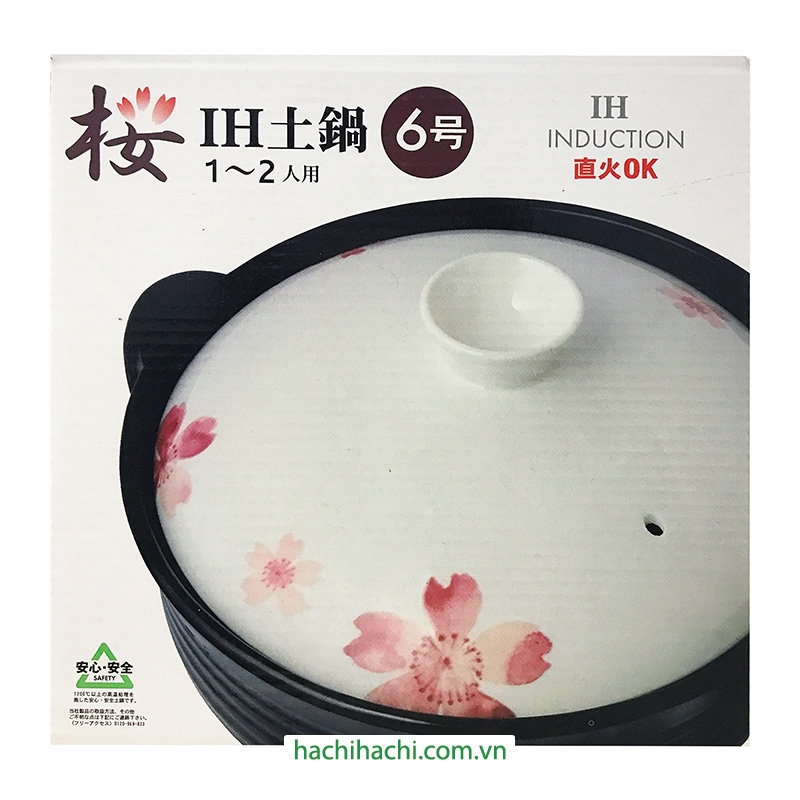 Nồi gốm dùng được bếp từ 18cm thương hiệu LIVING