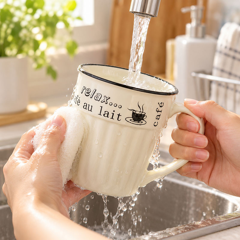 Ca, cốc, ly gốm Living 400ml có quai thương hiệu LIVING