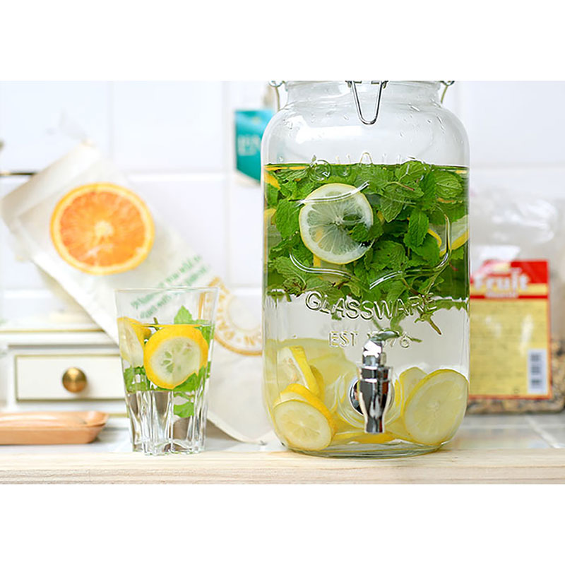 Hũ thủy tinh Living có vòi 4L  thương hiệu LIVING