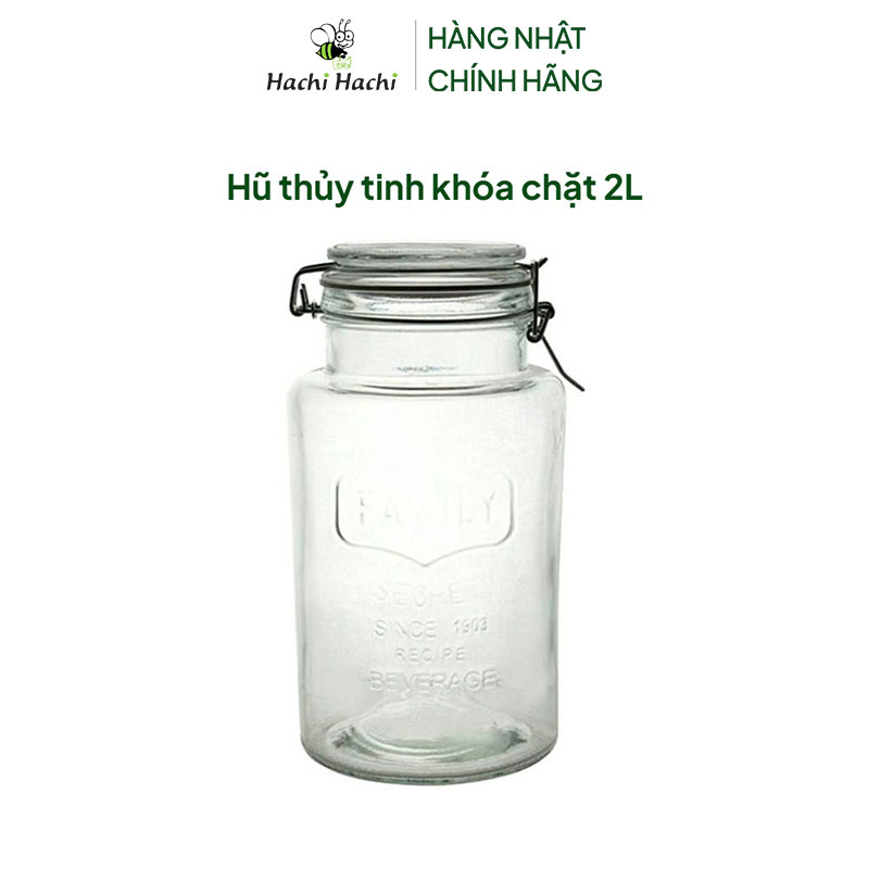 Hũ thủy tinh khóa chặt 2L  thương hiệu LIVING