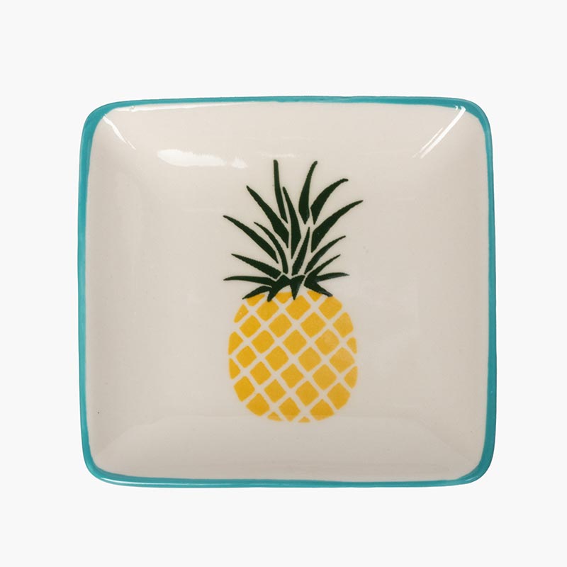 Đĩa gốm Living 10.8x10.8cm hình quả thơm