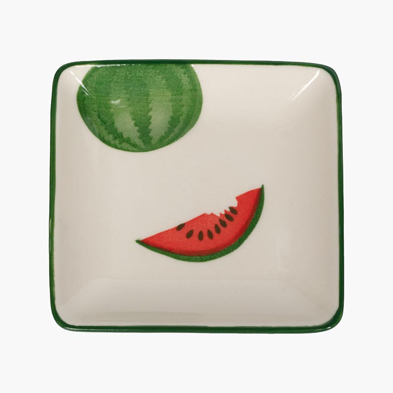 Đĩa gốm Living 10.8x10.8cm hình dưa hấu