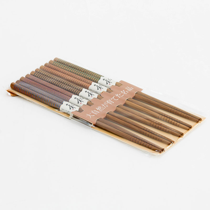 Đũa gỗ thiên nhiên đầu nhọn chống trượt Nagomi 22.5cm (5 đôi) thương hiệu LIVING