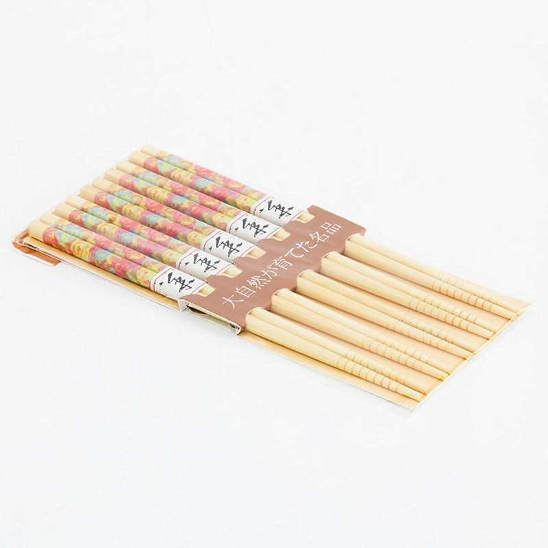 Đũa gỗ thiên nhiên đầu nhọn chống trượt Hana 22.5cm (5 đôi) thương hiệu LIVING