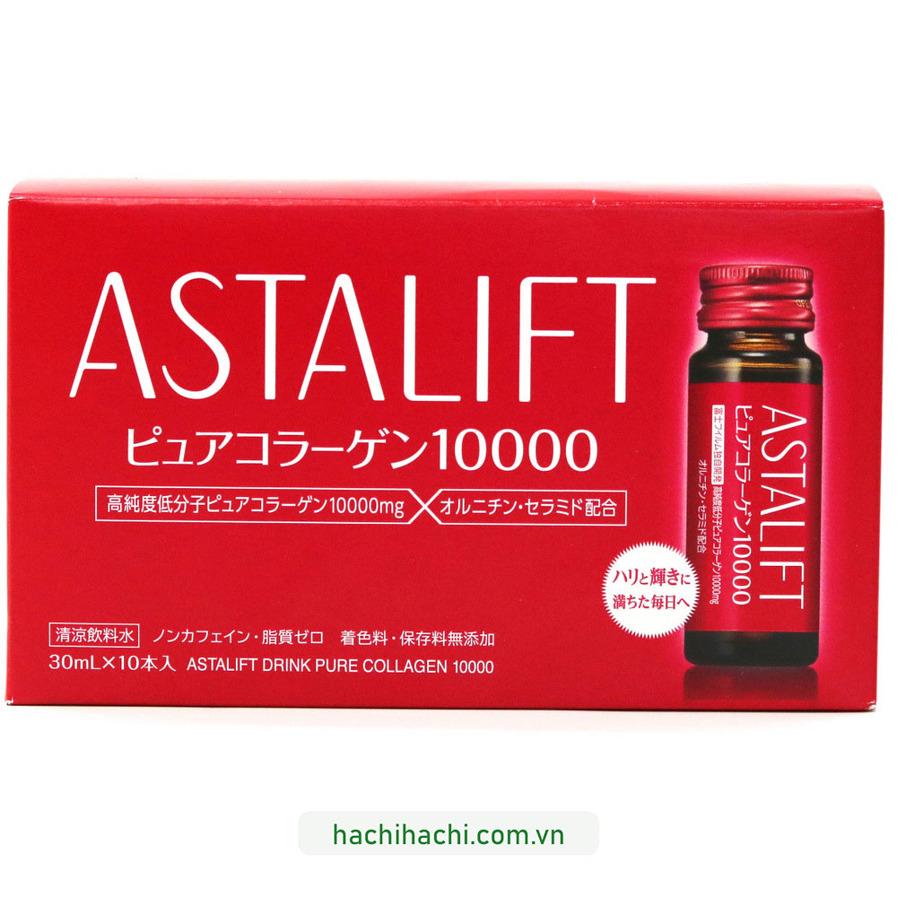 Nước uống bổ sung 10000mg Collagen tinh khiết Astalift (30mlx10 chai) thương hiệu FUJIFILM ASTALIFT