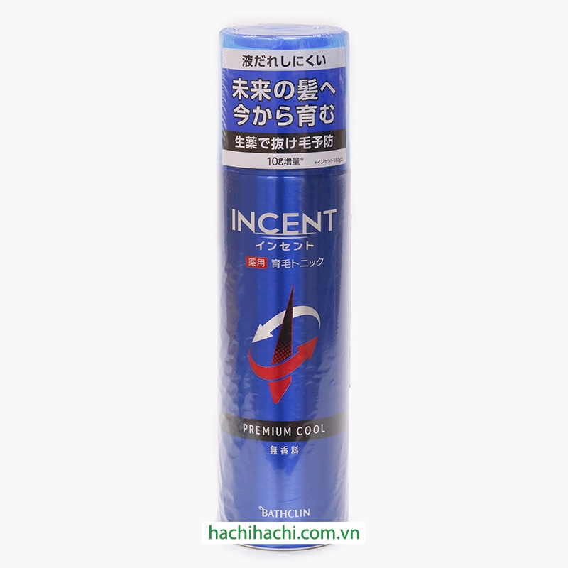 Xịt dưỡng mát lạnh ngăn ngừa tóc gãy rụng, hỗ trợ mọc tóc cho nam Nhật Bản Bathclin Incent 190g thương hiệu 