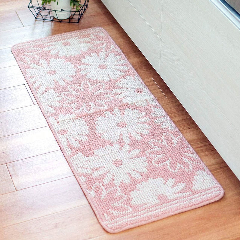 Thảm nhà bếp chống trượt 45x120cm (Hồng) thương hiệu 