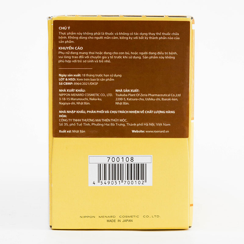 TPBVSK: Nước uống Menard Reishi-Ginseng W Gold 50ml x 10 chai, tăng cường sức khỏe, giảm mệt mỏi thương hiệu MENARD