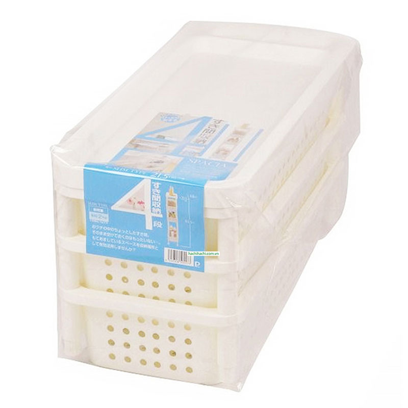 Kệ để đồ đa năng 4 tầng có bánh xe 21.5x48cm thương hiệu PEARL METAL