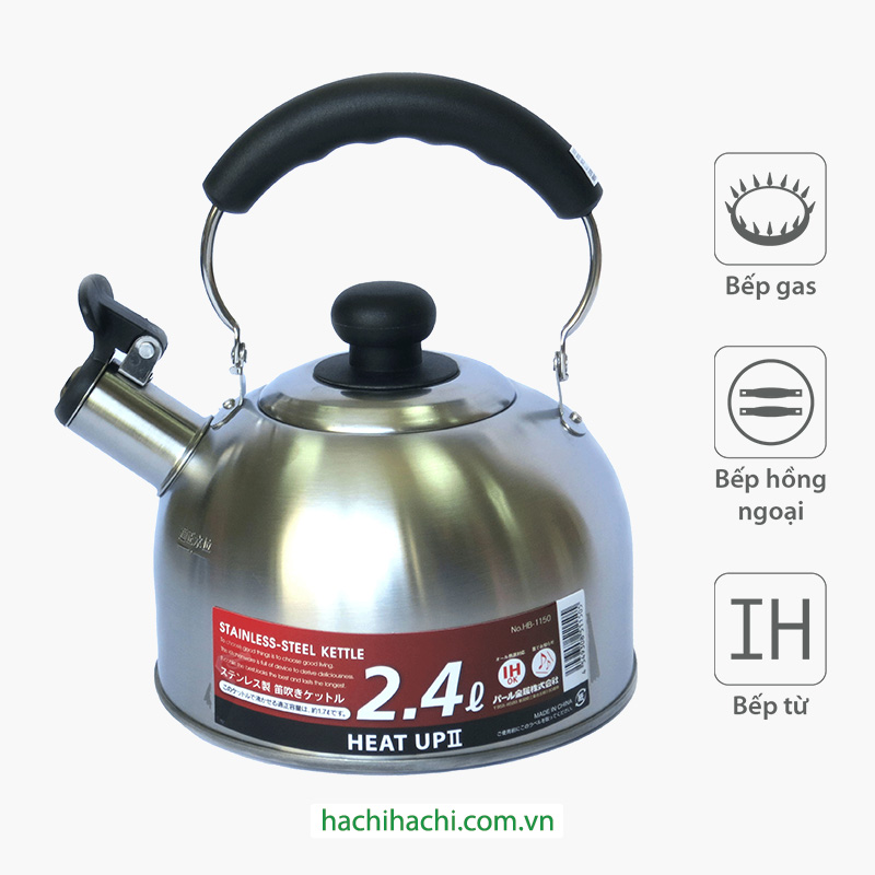 Ấm inox nấu nước Pearl Metal 2.4L 