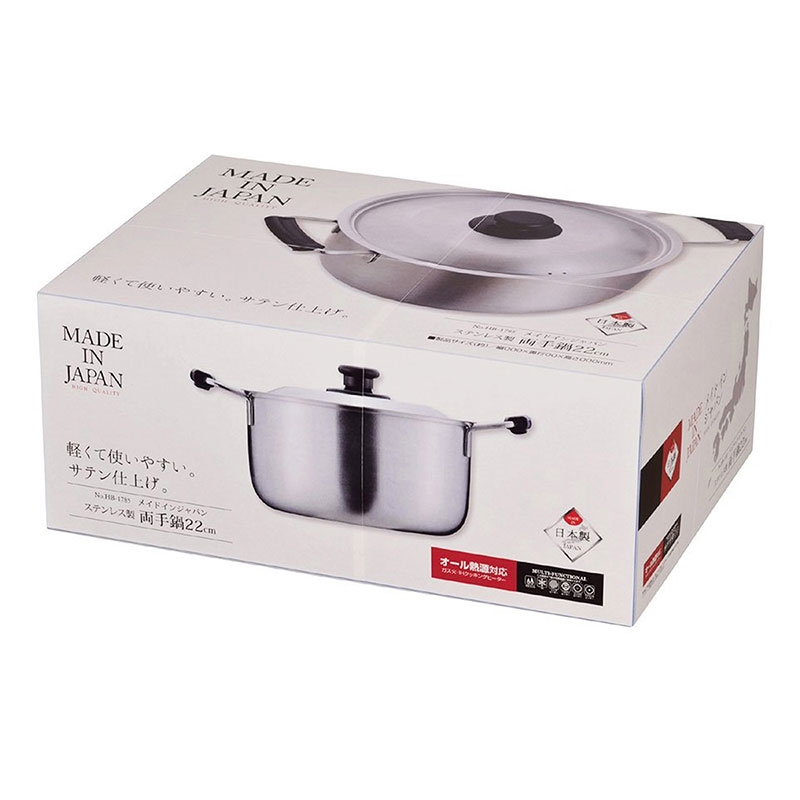 Nồi inox Pearl Metal 22cm kèm nắp  thương hiệu PEARL METAL