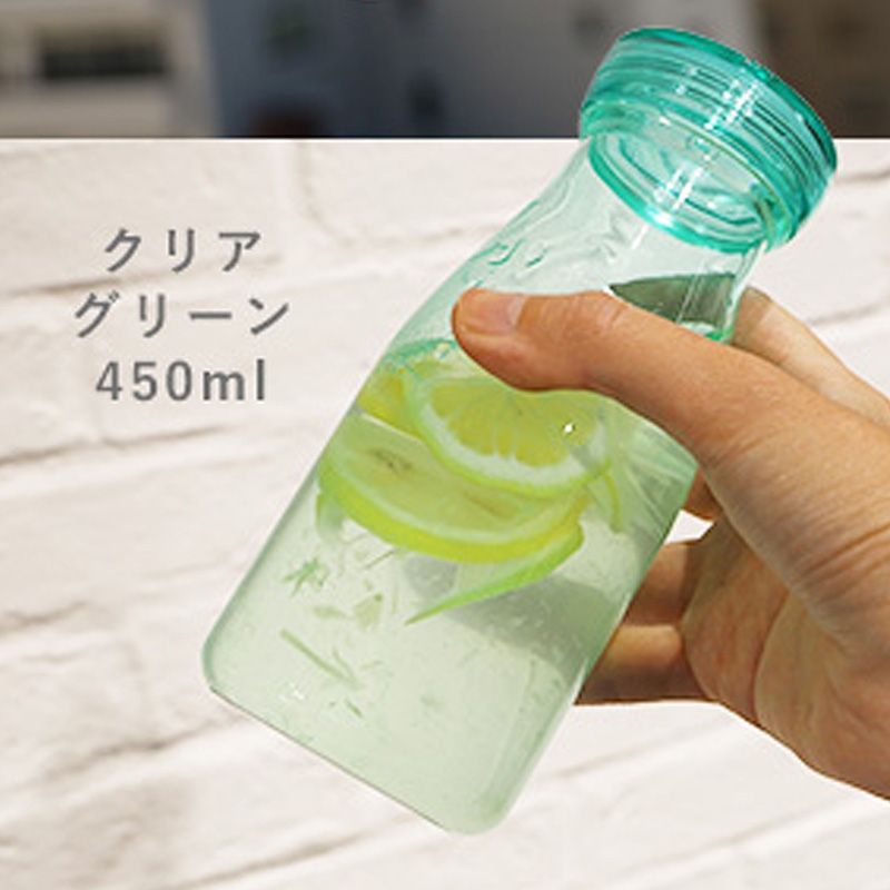 Bình nhựa đựng nước 450ml (Xanh trong suốt), chất liệu nhựa Tritan cao cấp thương hiệu PEARL METAL