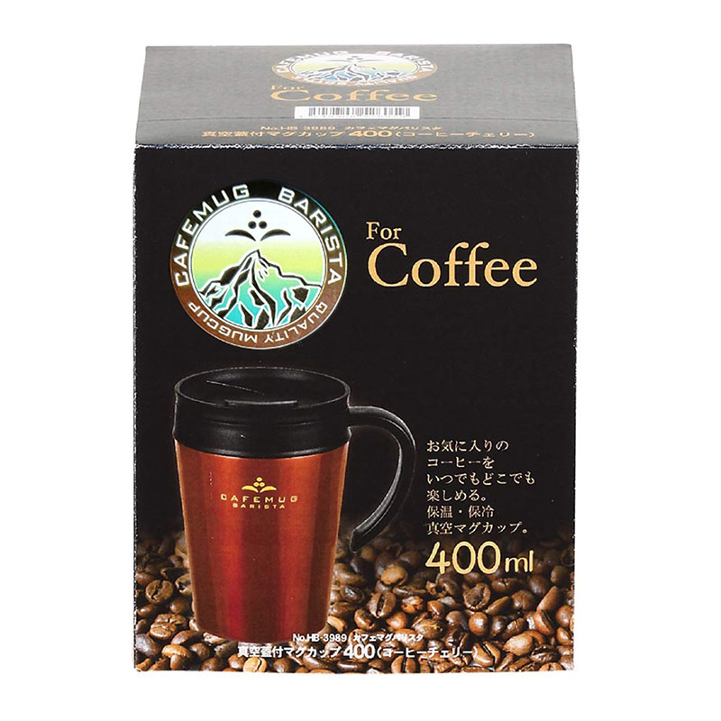 Ca, cốc, ly giữ nhiệt inox Pearl Metal 400ml có nắp (Đỏ)  thương hiệu PEARL METAL