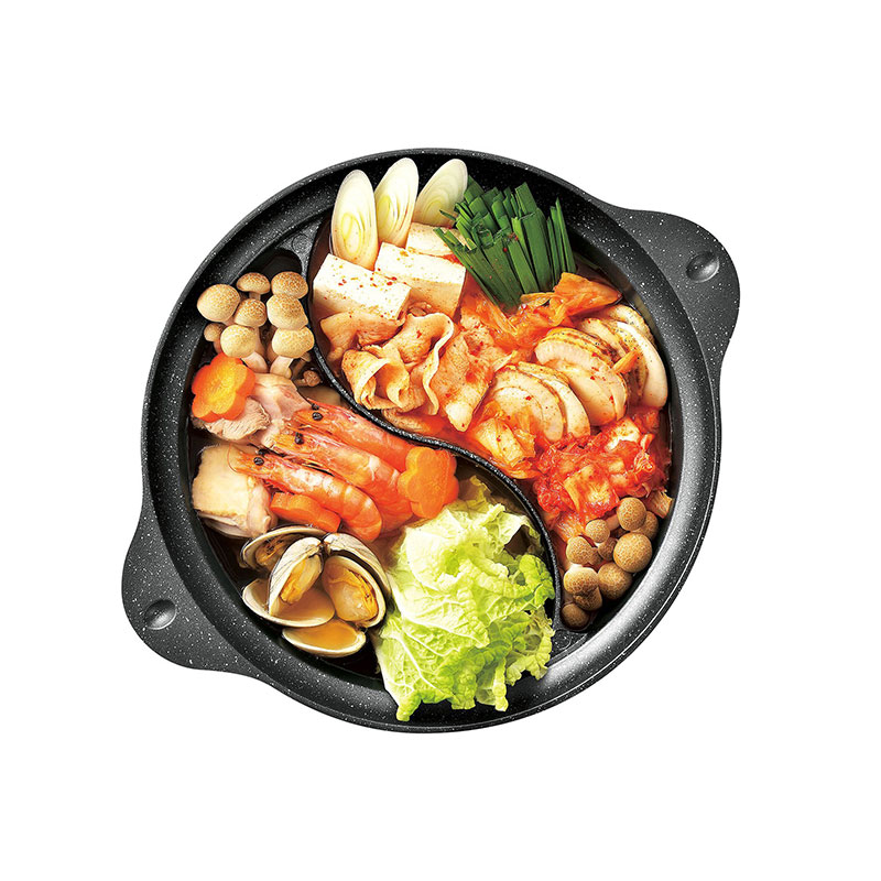 Nồi lẩu 2 ngăn đá hoa cương Pearl Metal 28cm  thương hiệu PEARL METAL