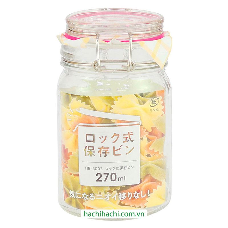 Hũ thủy tinh 270ml khóa chặt (Nhiều mẫu)-Giao mẫu ngẫu nhiên thương hiệu PEARL METAL
