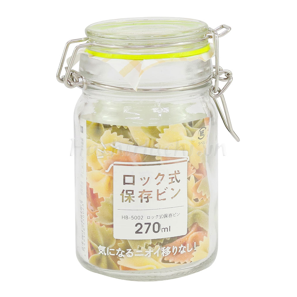 Hũ thủy tinh 270ml khóa chặt (Nhiều mẫu)-Giao mẫu ngẫu nhiên thương hiệu PEARL METAL