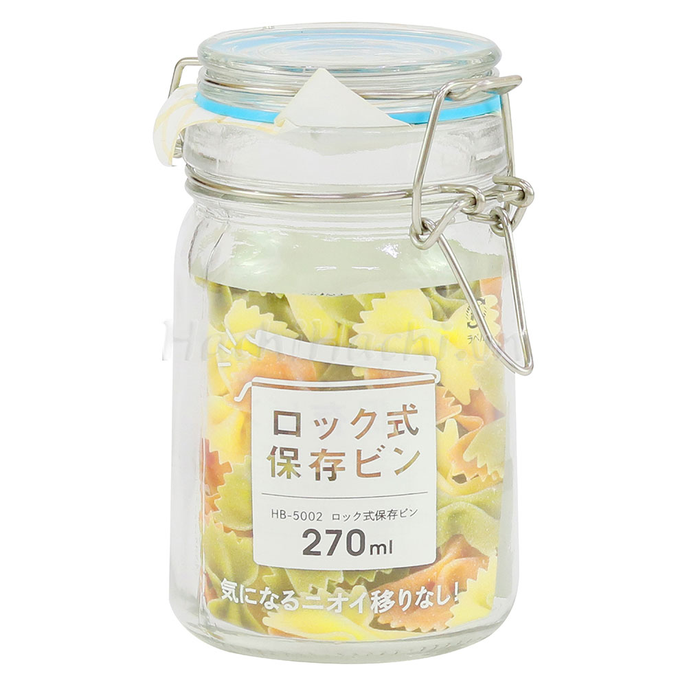 Hũ thủy tinh 270ml khóa chặt (Nhiều mẫu)-Giao mẫu ngẫu nhiên thương hiệu PEARL METAL