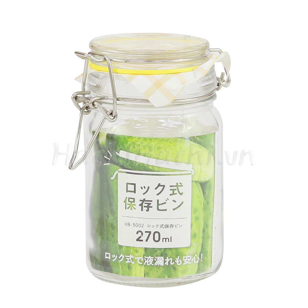 Hũ thủy tinh 270ml khóa chặt (Nhiều mẫu)-Giao mẫu ngẫu nhiên thương hiệu PEARL METAL