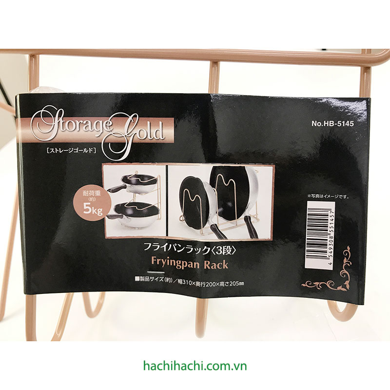 Giá để chảo 3 ngăn  thương hiệu PEARL METAL