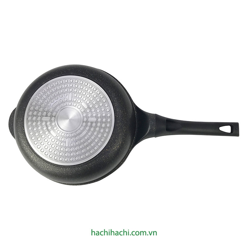 Chảo chống dính đá hoa cương Pearl Metal Mable Diamond Gold 20cm, dùng được bếp từ thương hiệu PEARL METAL