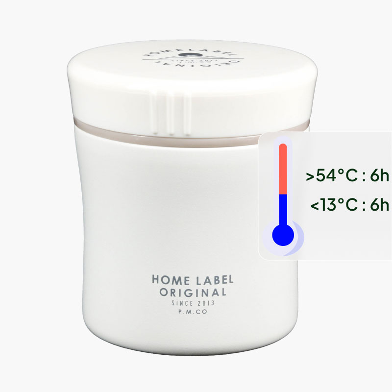 Hộp giữ nhiệt Pearl Metal Home Label 400ml (Trắng)