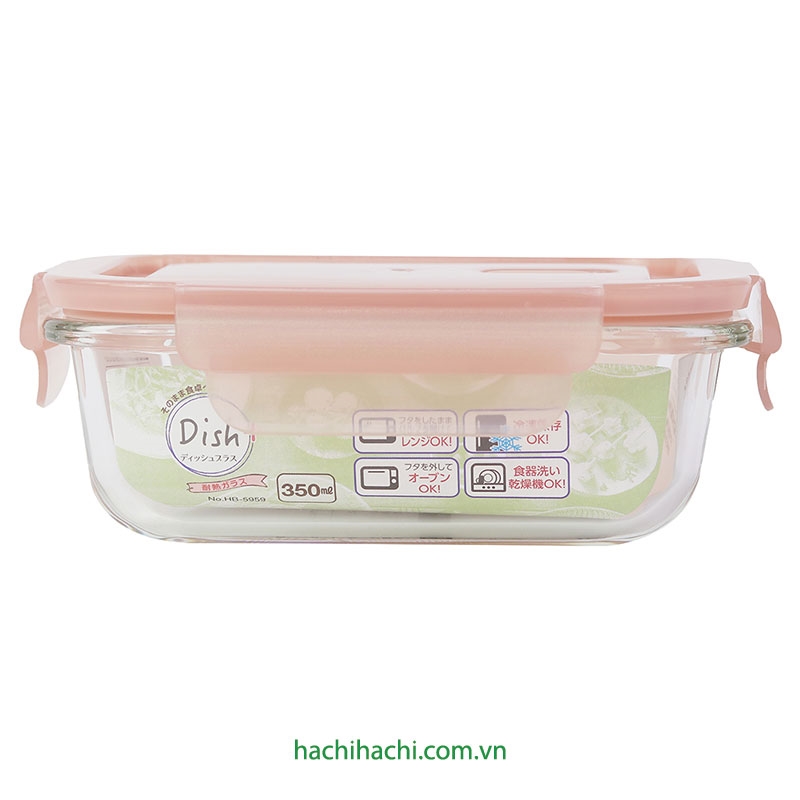 Hộp thủy tinh chịu nhiệt 350ml thương hiệu PEARL METAL