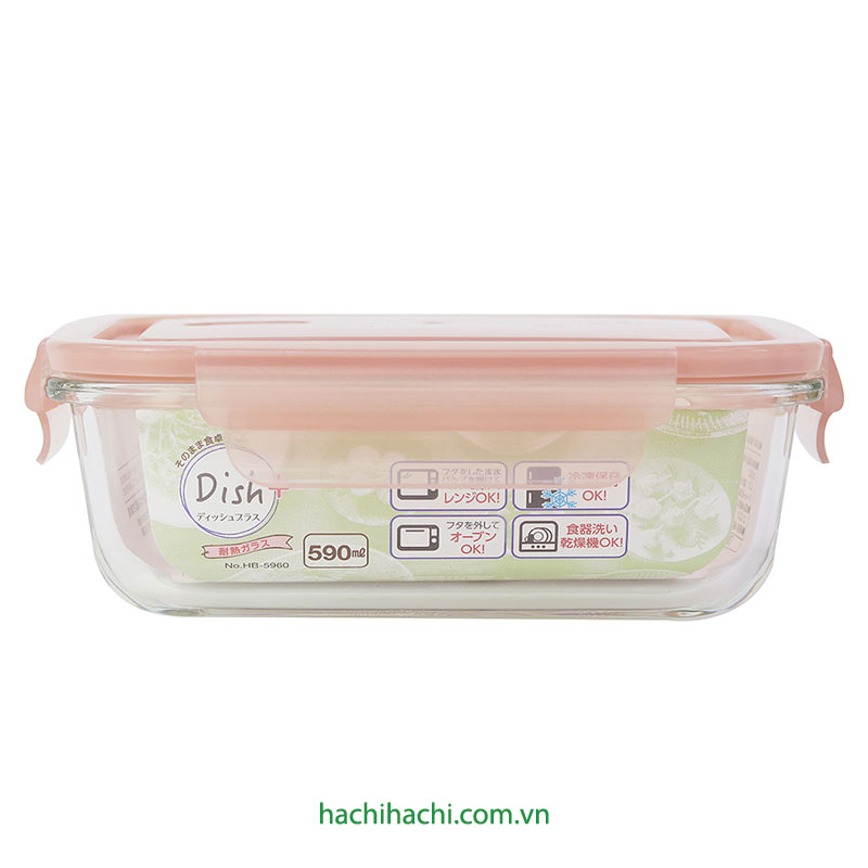 Hộp thủy tinh chịu nhiệt 590ml thương hiệu PEARL METAL
