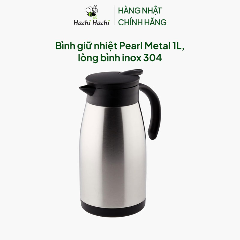Bình giữ nhiệt Pearl Metal 1L, lòng bình inox 304 thương hiệu PEARL METAL