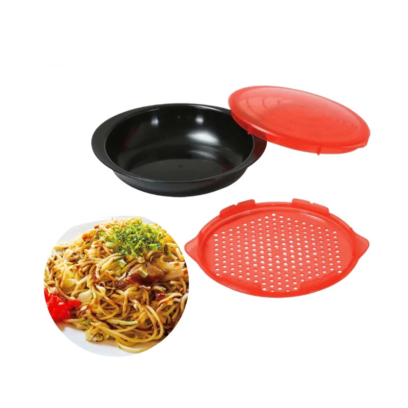 Khay nấu mì xào Yakisoba, hấp thức ăn trong lò vi sóng 950ml thương hiệu PEARL METAL
