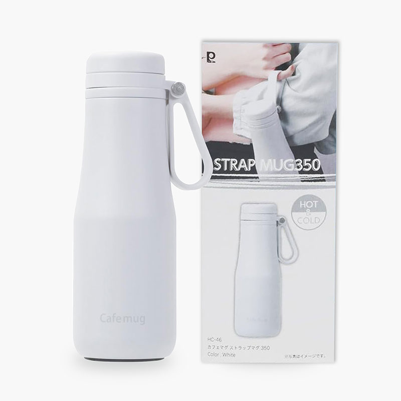 Bình giữ nhiệt nóng lạnh Pearl Metal 350ml có quai xách tiện mang đi (Trắng) thương hiệu PEARL METAL