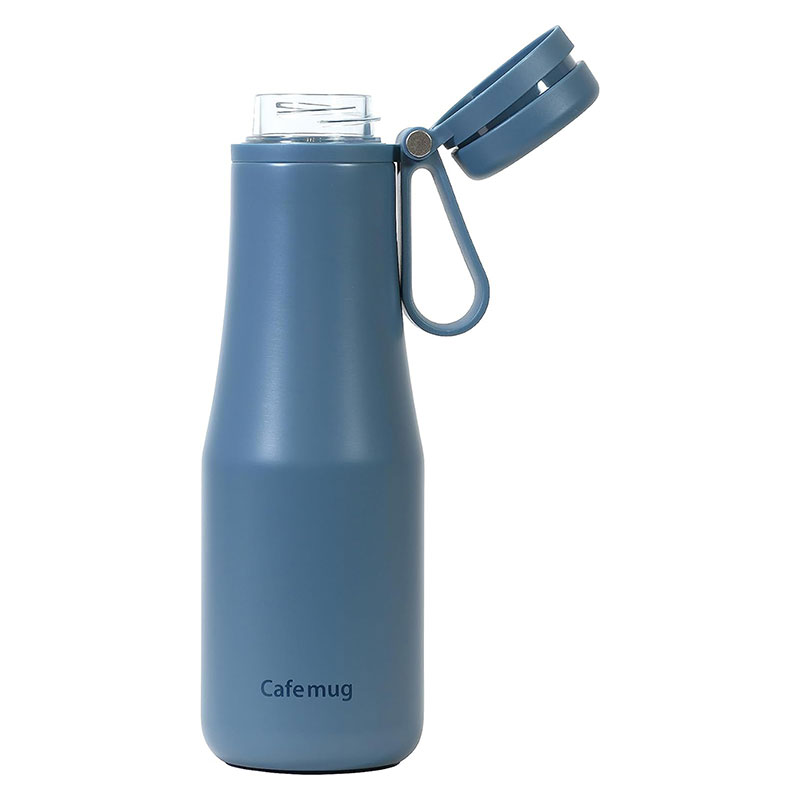 Bình giữ nhiệt nóng lạnh Pearl Metal 500ml có quai xách tiện mang đi (Xanh xám) thương hiệu PEARL METAL