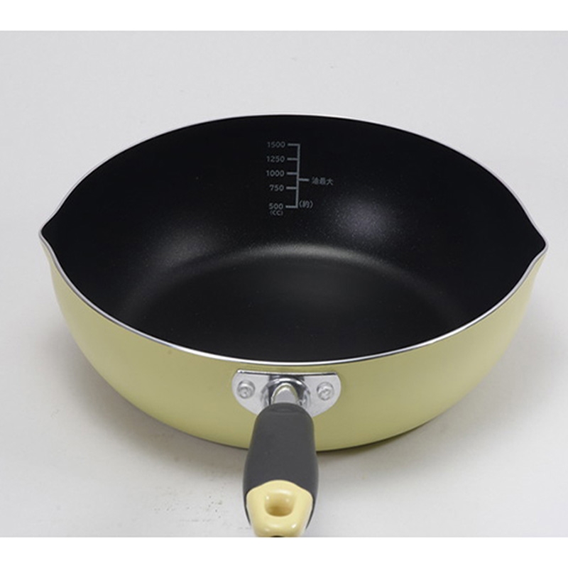 Chảo chống dính Pearl Metal sâu lòng 22cm (Vàng), dùng được bếp từ thương hiệu PEARL METAL