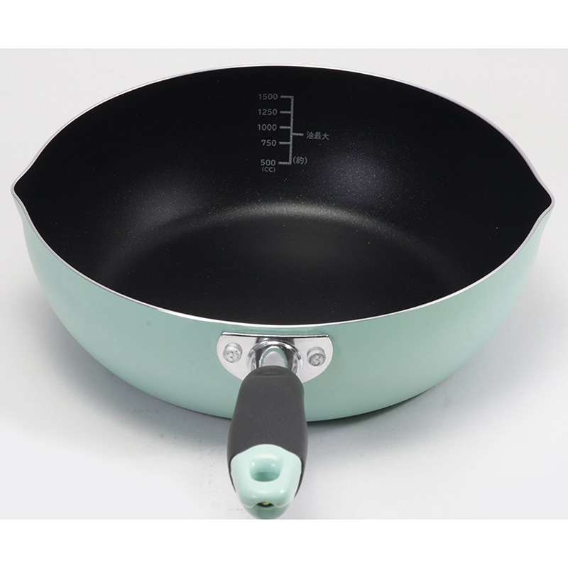 Chảo chống dính Pearl Metal sâu lòng 22cm (Xanh), dùng được bếp từ thương hiệu PEARL METAL