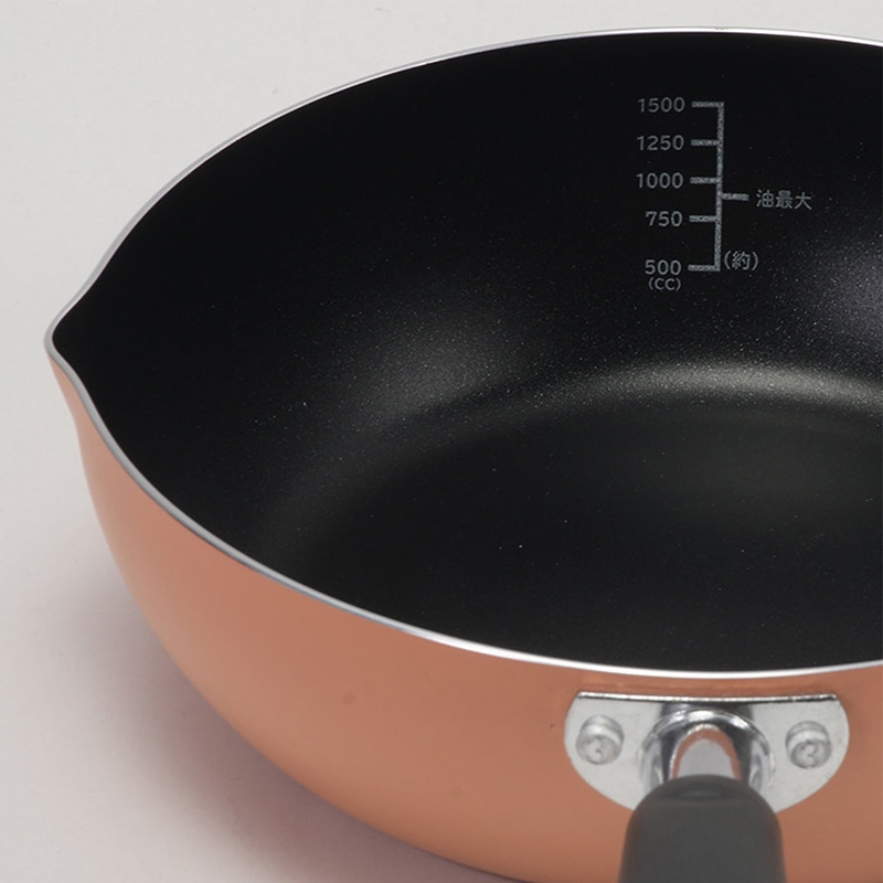 Chảo chống dính Pearl Metal sâu lòng 22cm (Cam), dùng được bếp từ thương hiệu PEARL METAL
