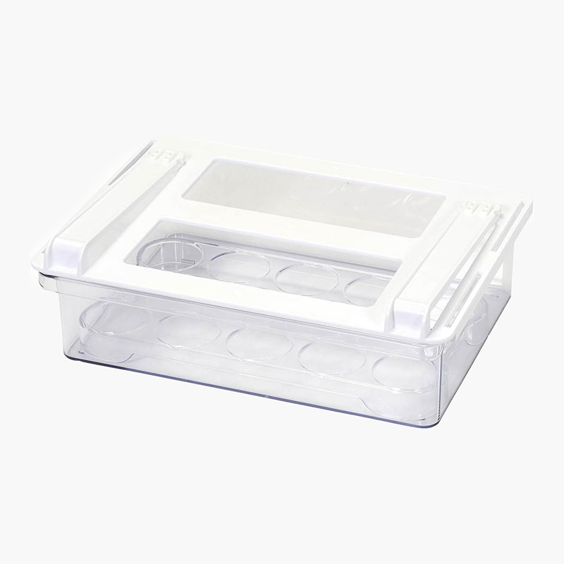 Khay tủ lạnh Nhật Bản dạng ngăn kéo cao cấp Pearl Metal 27x21cm kèm khay đựng trứng