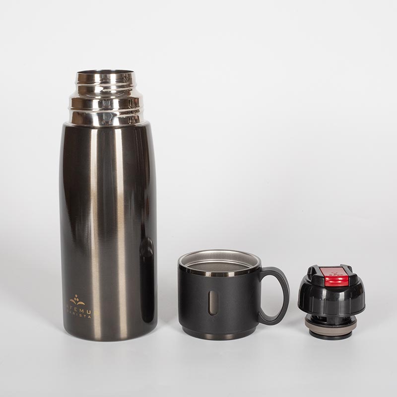 Bình giữ nhiệt Pearl Metal 500ml Cafe Mug, chất liệu inox 304 (Đen) thương hiệu PEARL METAL