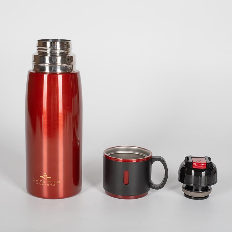 Bình giữ nhiệt Pearl Metal 500ml Cafe Mug, chất liệu inox 304 (Đỏ) thương hiệu PEARL METAL