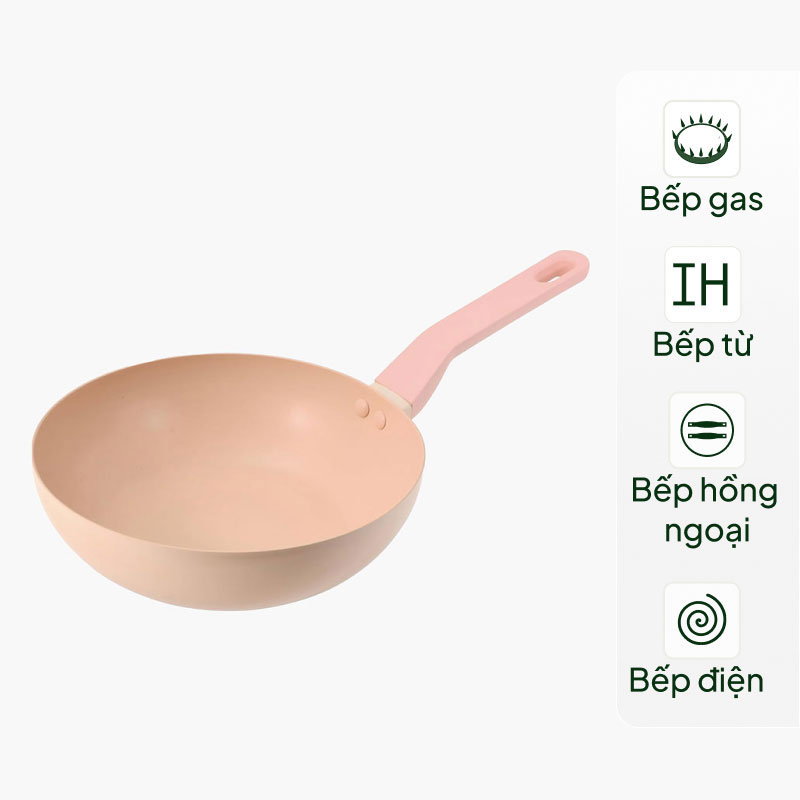 Chảo chống dính Pearl Metal 24cm Sâu lòng, dùng được bếp từ