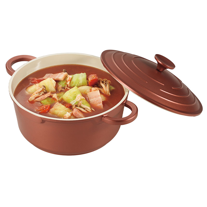 Nồi chống dính Ceramic Pearl Metal 24cm, dùng được bếp từ thương hiệu PEARL METAL