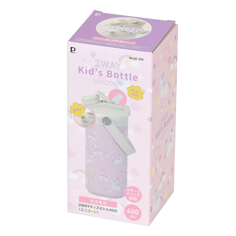 Bình giữ nhiệt Pearl Metal 2WAY cho bé 2 cách dùng 400ml (Ngựa Unicorn) thương hiệu PEARL METAL