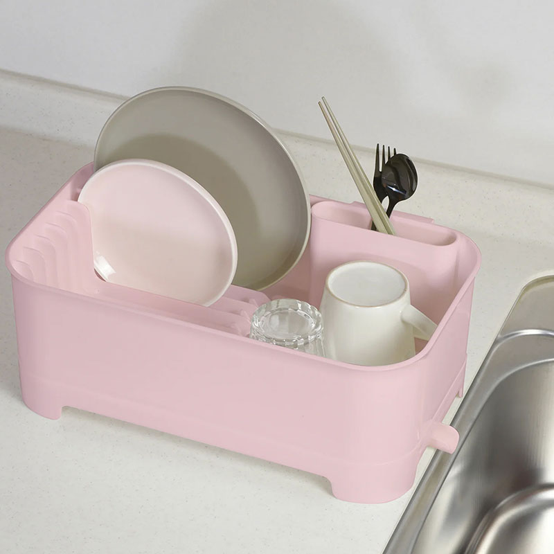 Bộ khay rổ úp chén đĩa, ly tách Nhật Bản có ống thoát nước Pearl Metal 37x22cm thương hiệu PEARL METAL