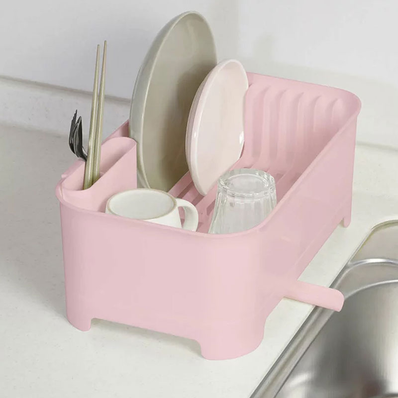 Bộ khay rổ úp chén đĩa, ly tách Nhật Bản có ống thoát nước Pearl Metal 37x22cm thương hiệu PEARL METAL