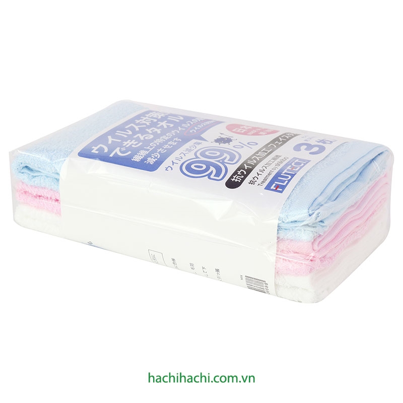 Khăn vải cotton kháng virus 34x85cm (3 cái) thương hiệu 