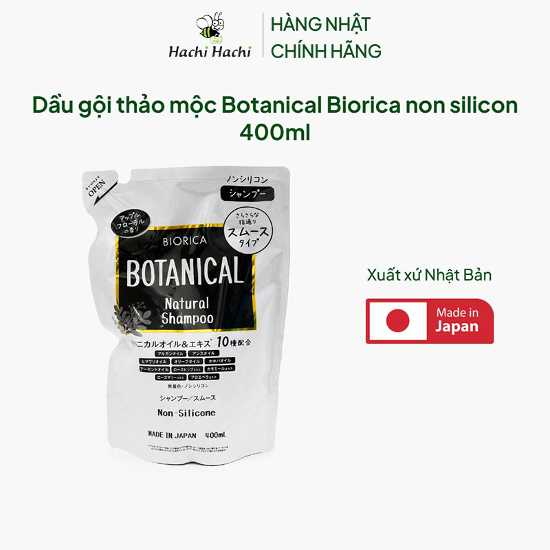 Dầu gội Nhật Bản thảo mộc Botanical Biorica non silicon 400ml thương hiệu 