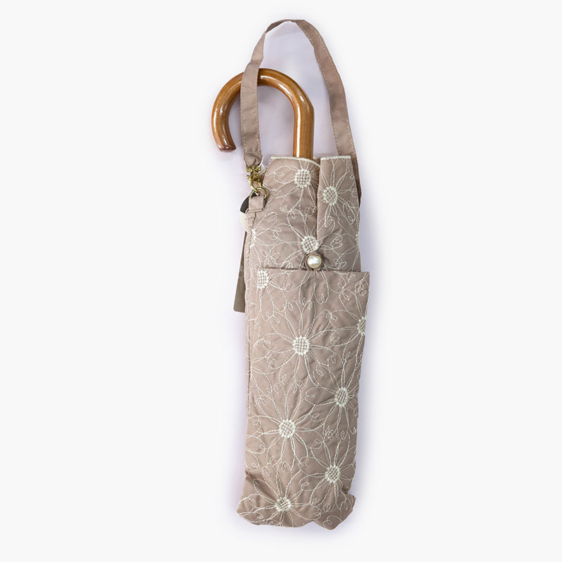 Cây dù gấp chống tia UV UPF50+ 50cm (Nâu kem) thương hiệu 