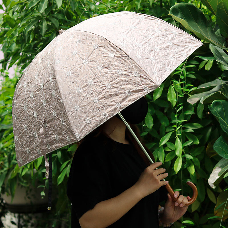 Cây dù gấp chống tia UV UPF50+ 50cm (Nâu kem) thương hiệu 