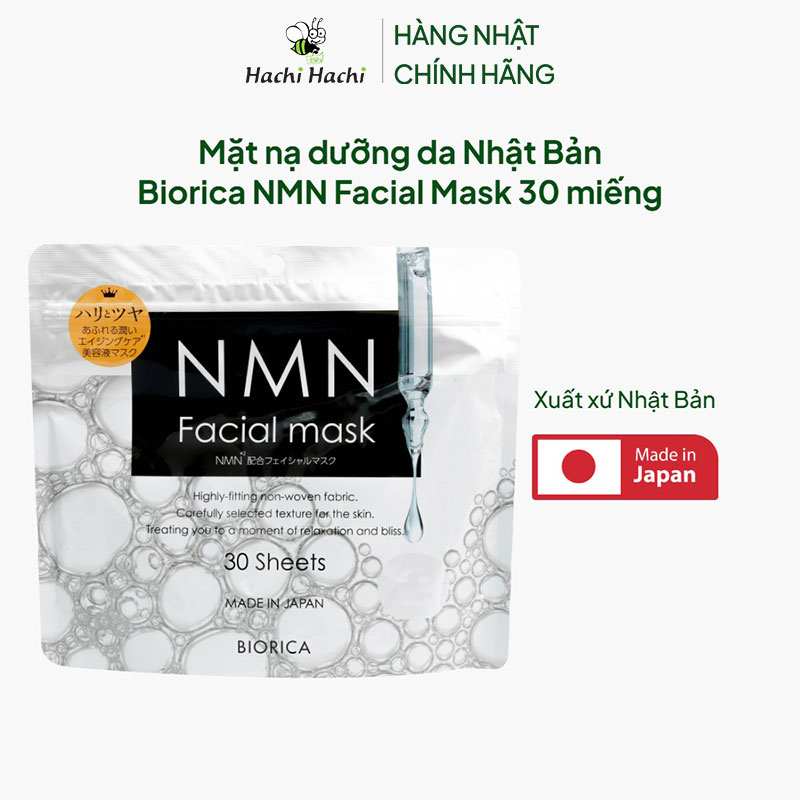 Mặt nạ dưỡng da Nhật Bản Biorica NMN Facial Mask 30 miếng thương hiệu 