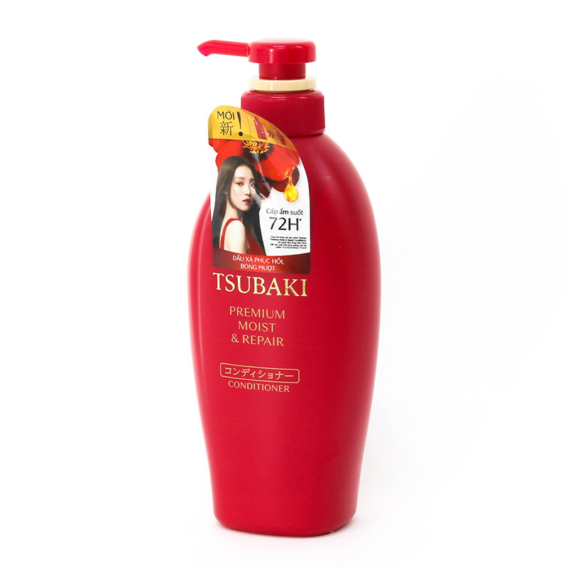 Dầu xả phục hồi & bóng mượt Nhật Bản Tsubaki premium moist & repair conditioner 450ml thương hiệu TSUBAKI