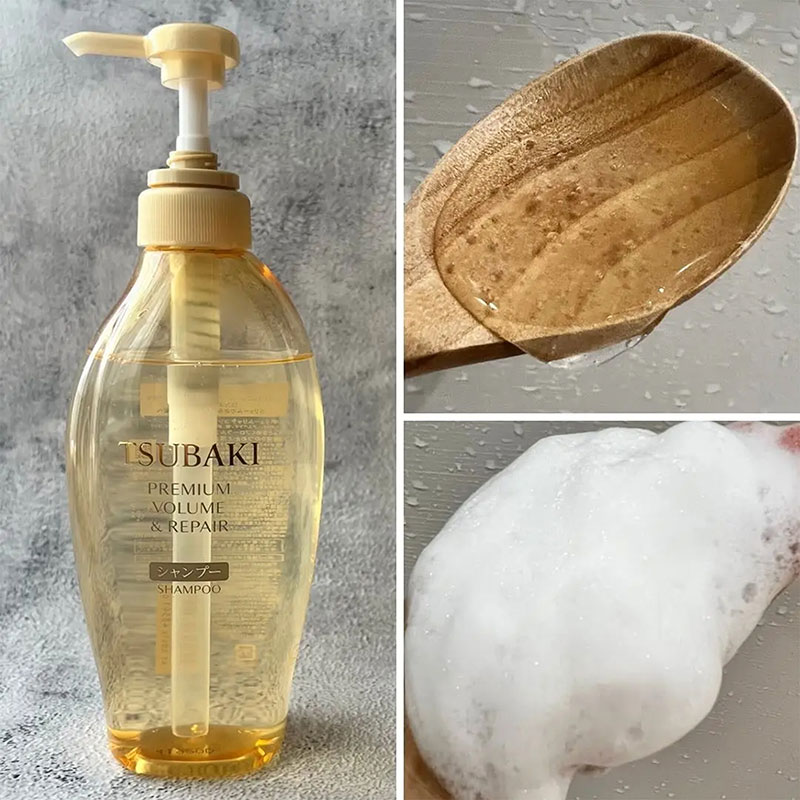 Dầu gội phục hồi & bồng bềnh Nhật Bản Tsubaki premium volume & repair shampoo 450ml thương hiệu TSUBAKI
